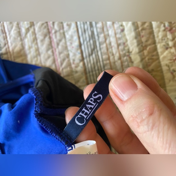 NWOT Chaps blue bathing suit size 10 - Picture 2 of 3